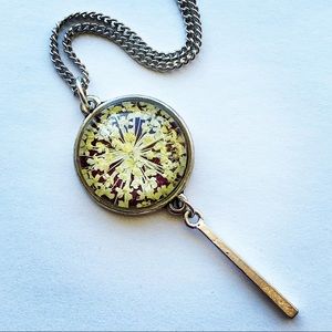 Beautiful Handmade Real Pressed Flower Necklace